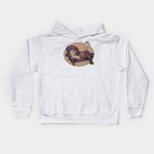 Otter Reclining in the Parlor Kids Hoodie